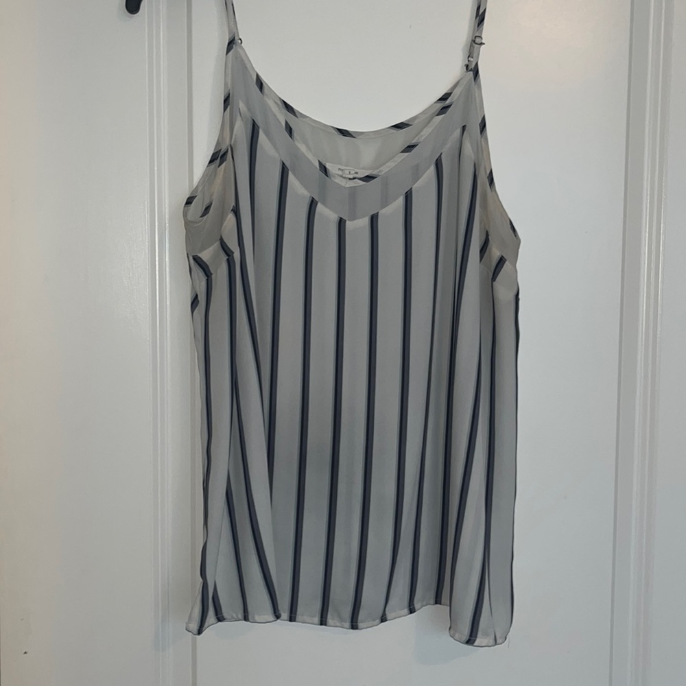 stripped blouse tank